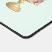 チョコレートドリップス&バラ金ゴールドラグジュアリーケーキ デスクマット (コーナー)