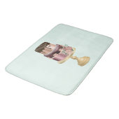 チョコレートドリップス&バラ金ゴールドラグジュアリーケーキ バスマット (アングル)