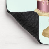 チョコレートドリップス&バラ金ゴールドラグジュアリーケーキ マウスパッド (コーナー)