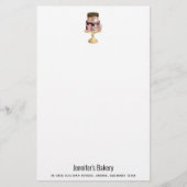 チョコレートドリップス&バラ金ゴールドラグジュアリーケーキ 便箋 (正面)