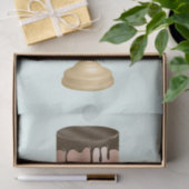 チョコレートドリップス&バラ金ゴールドラグジュアリーケーキ 薄葉紙 (ギフト)