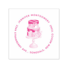 チョコレートドリップズおいしい高級ケーキアドレス セルフインキングスタンプ