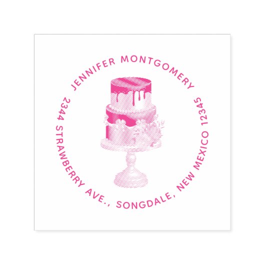 チョコレートドリップズおいしい高級ケーキアドレス セルフインキングスタンプ (デザイン)