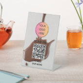 チョコレートドリップQRメニューサイン 台座サイン (インサイチュ)