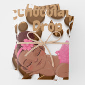 チョコレートドロップベビーシャワー ラッピングペーパーシート (インサイチュ)