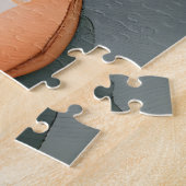 チョコレートドーナツの水色 ジグソーパズル (側面)