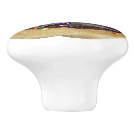 チョコレートドーナツはとのノブを振りかけます セラミックノブ (側面)