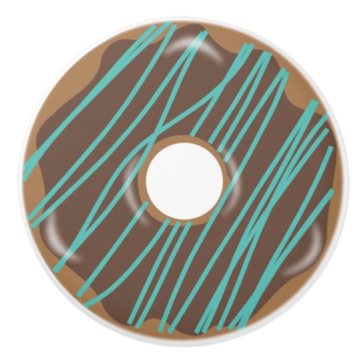 チョコレートドーナツドーナツキャビネットのノブの引出しの引き セラミックノブ (正面)