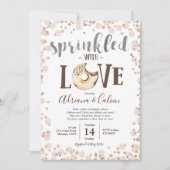 チョコレートドーナツベイビースプリンクルシャワー招待状 招待状 (正面)