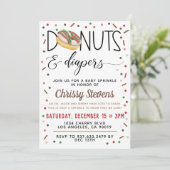 チョコレートドーナツベビー散水シャワー招待状 招待状 (スタンド正面)