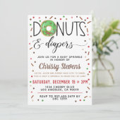 チョコレートドーナツベビー散水シャワー招待状 招待状 (スタンド正面)