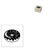 チョコレートドーナツロイヤリティ1つ無料で ラバースタンプ (押印)