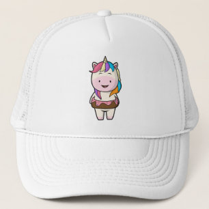 チョコレートドーナツ付きユニコーン キャップ