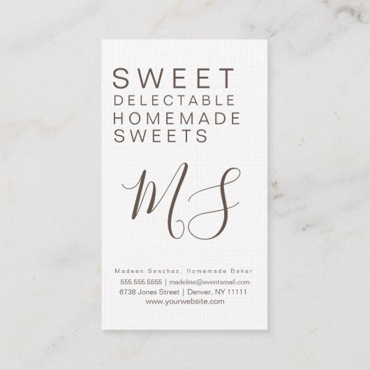 チョコレートドーナツ振りかけるスイーツベーキング 名刺 (裏面)