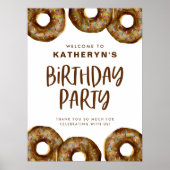 チョコレートドーナツ誕生日パーティーへようこそ ポスター (正面)