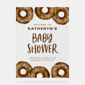 チョコレートドーナツ赤ちゃんシャワーへようこそ アクリルサイン (正面)