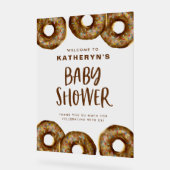 チョコレートドーナツ赤ちゃんシャワーへようこそ アクリルサイン (傾斜)