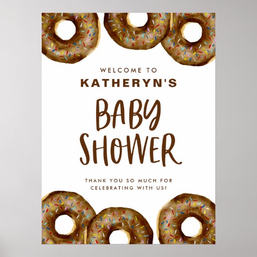 チョコレートドーナツ赤ちゃんシャワーへようこそ ポスター (正面)