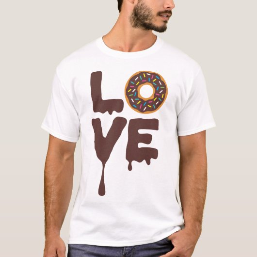 チョコレートドーナツ(ふりかけ愛) Tシャツ (正面)