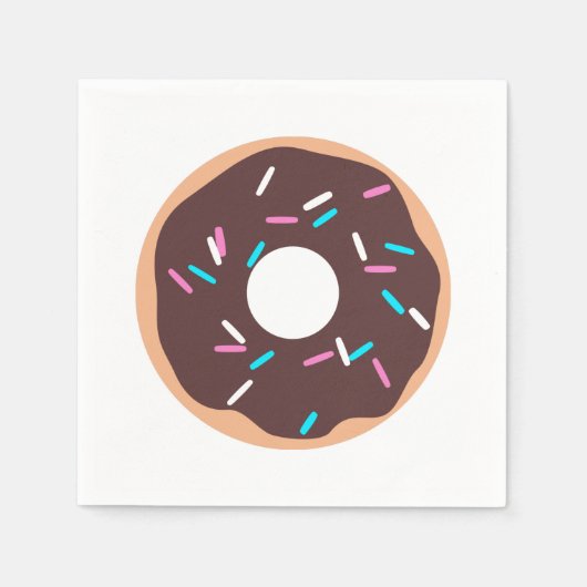 チョコレートドーナツ(ふりかけ) スタンダードカクテルナプキン (正面)