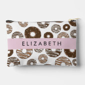 チョコレートドーナツ,キャラメルドーナツ,アイシング,あなたの名前 アクセサリーポーチ (裏面)