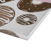 チョコレートドーナツ，キャラメルドーナツ，アイシング，あなたの名前 カッティングボード (角)