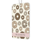 チョコレートドーナツ，キャラメルドーナツ，アイシング，あなたの名前 カーエアーフレッシュナー (左)