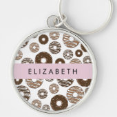 チョコレートドーナツ,キャラメルドーナツ,アイシング,あなたの名前 キーホルダー (正面)