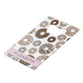 チョコレートドーナツ，キャラメルドーナツ，アイシング，あなたの名前 クレジットカード栓抜き (正面アングル)