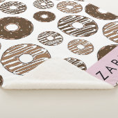 チョコレートドーナツ，キャラメルドーナツ，アイシング，あなたの名前 シェルパブランケット (3/4)