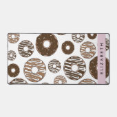 チョコレートドーナツ,キャラメルドーナツ,アイシング,あなたの名前 デスクマット (正面)