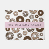 チョコレートドーナツ,キャラメルドーナツ,アイシング,あなたの名前 ドアマット (正面)