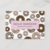 チョコレートドーナツ，スイーツ，ケーキ店，ペストリー店 名刺 (正面)