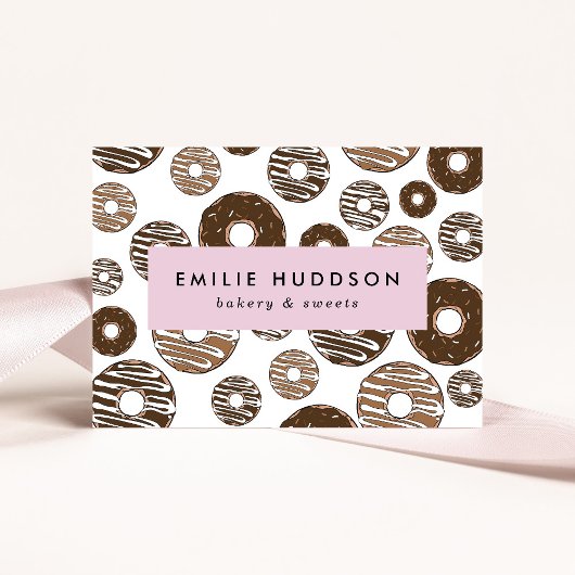 チョコレートドーナツ，スイーツ，ケーキ店，ペストリー店 名刺
