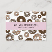 チョコレートドーナツ，スイーツ，ケーキ店，ペストリー店 名刺 (正面)