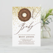 チョコレートドーナツOhベビーニュートラルベビーシャワー 招待状 (スタンド正面)