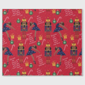 チョコレートナツクラッカーギフトラップ ラッピングペーパー (フラット)