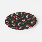 チョコレートナツクラッカーホリデー紙プレート ペーパープレート (アングル)