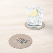 チョコレートハッピーイースターエッグスアーストーンブルーブラウン ペーパーコースター (インサイチュ)