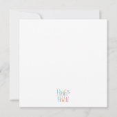 チョコレートハッピーバースデーの挨拶状 カード (裏面)