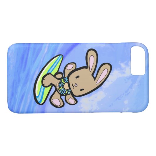 チョコレートハワイアンサーフィンバニー Case-Mate iPhoneケース (裏面(横))