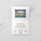 チョコレートハートとチョウ結婚の感謝 サンキューカード (内部)