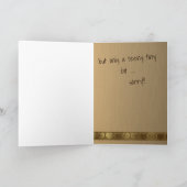 チョコレートハートスケッチ金ゴールドおもしろいハートラブ カード (内部)