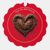 チョコレートハートバレンタイン オーナメントカード (裏面)