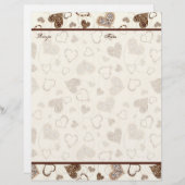 チョコレートハートブライダル結婚のギフトレシピページ (正面/裏面)