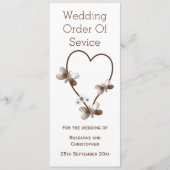 チョコレートハート及び蝶結婚式 プログラム (正面)