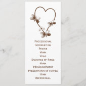 チョコレートハート及び蝶結婚式 プログラム (裏面)