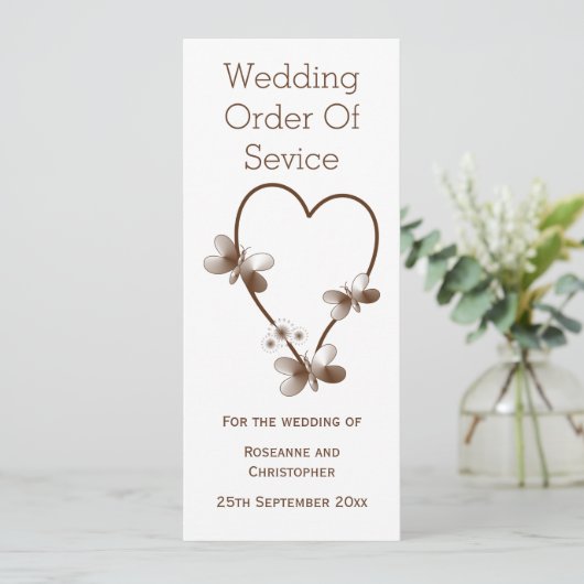 チョコレートハート及び蝶結婚式 プログラム (スタンド正面)