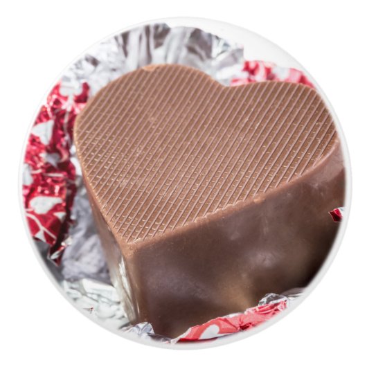 チョコレートハート セラミックノブ (正面)