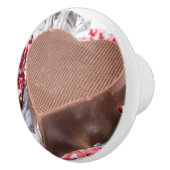 チョコレートハート セラミックノブ (右)